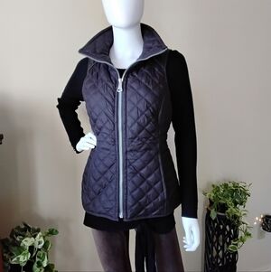 Marc New York Quilted Purple Vest | Hidden Interior Pocket | Size Small